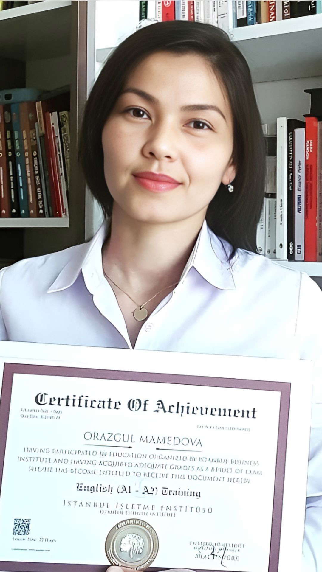 Internationally valid professional certificate sample - EU approved digital and printed certificate example 43