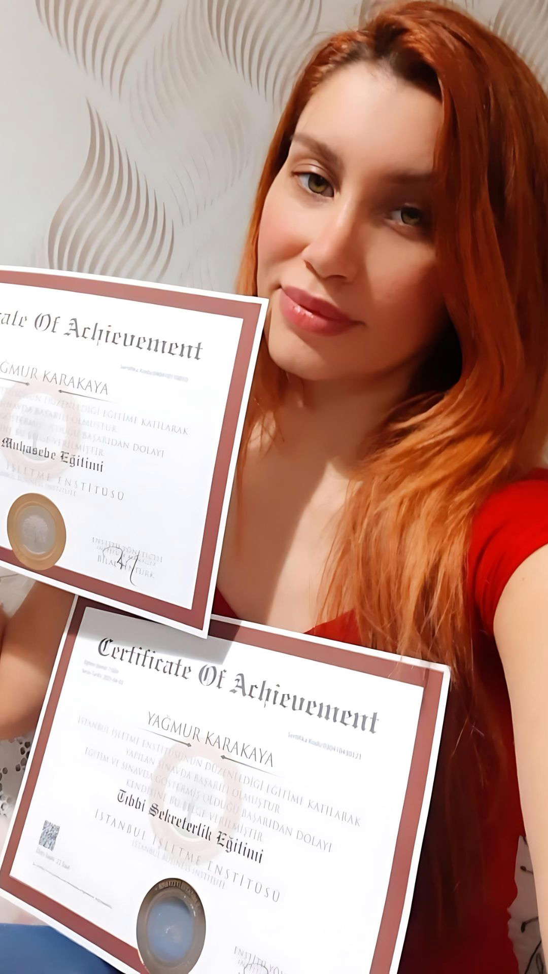 Internationally valid professional certificate sample - EU approved digital and printed certificate example 45