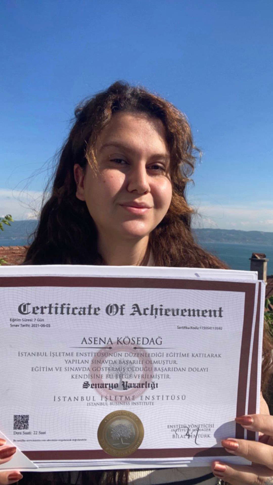 Internationally valid professional certificate sample - EU approved digital and printed certificate example 46