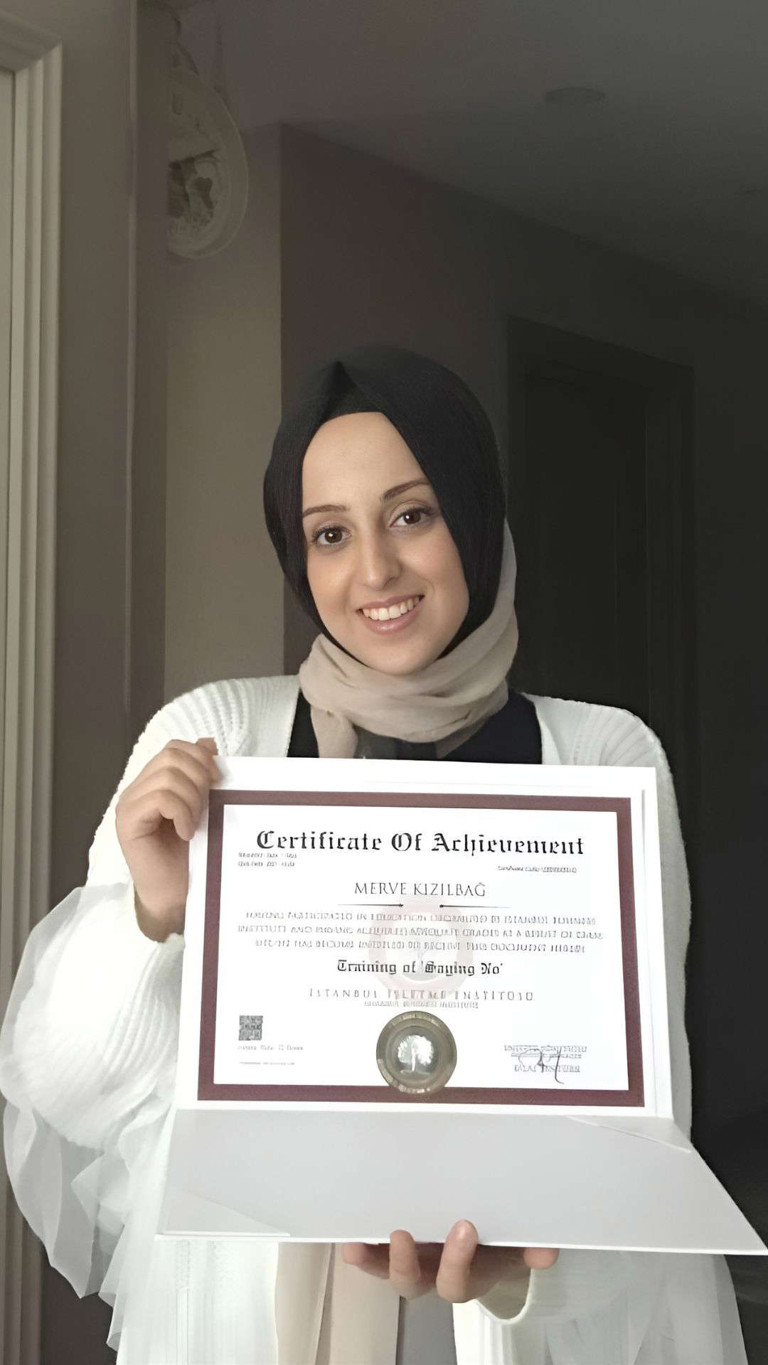 Internationally valid professional certificate sample - EU approved digital and printed certificate example 47