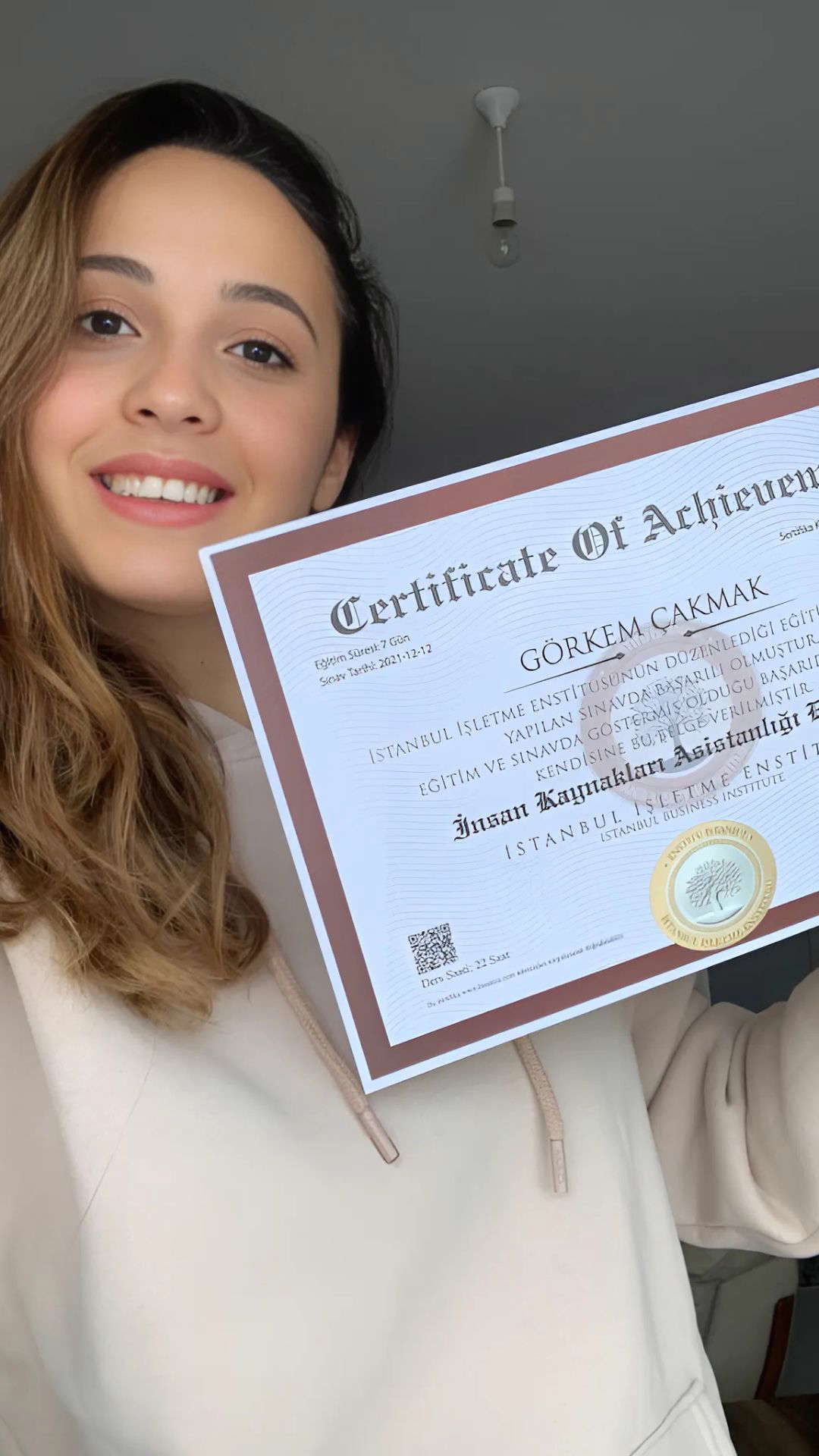 Internationally valid professional certificate sample - EU approved digital and printed certificate example 48