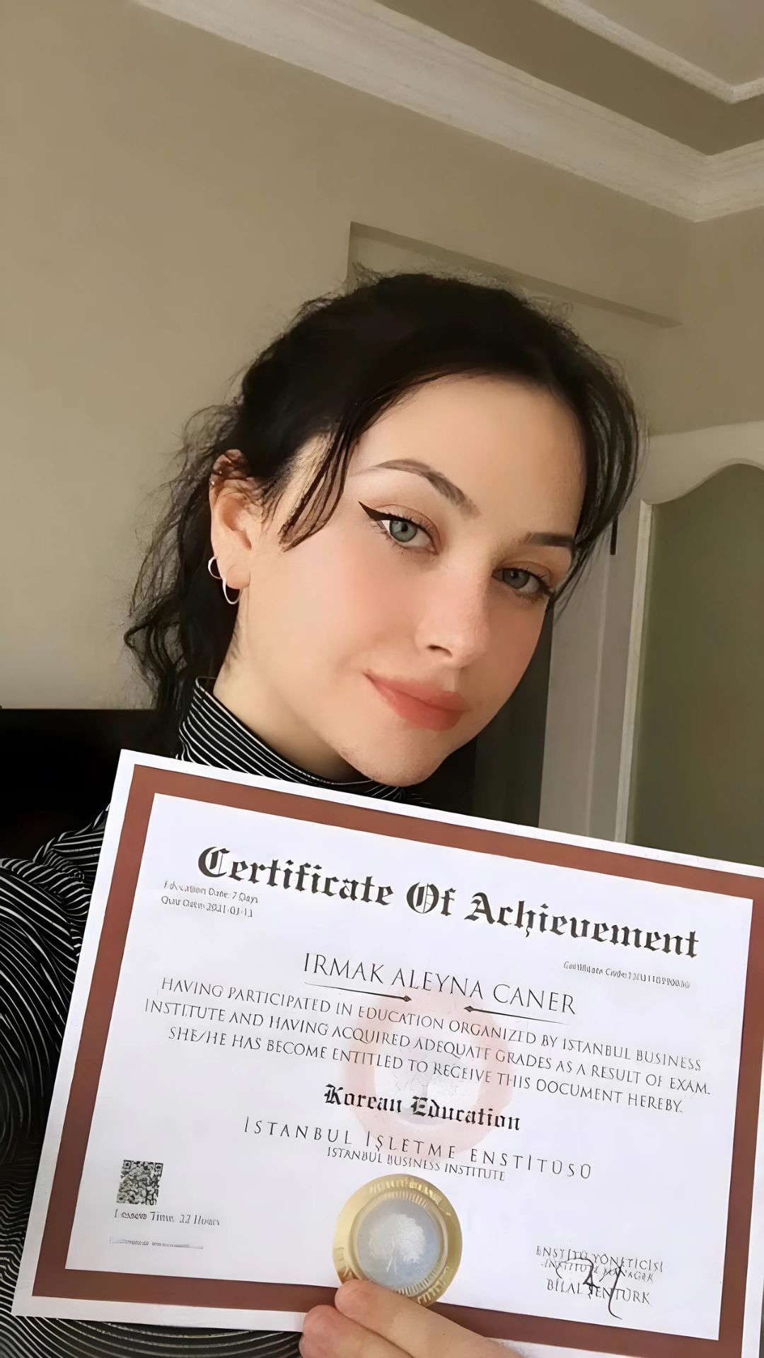 Internationally valid professional certificate sample - EU approved digital and printed certificate example 49