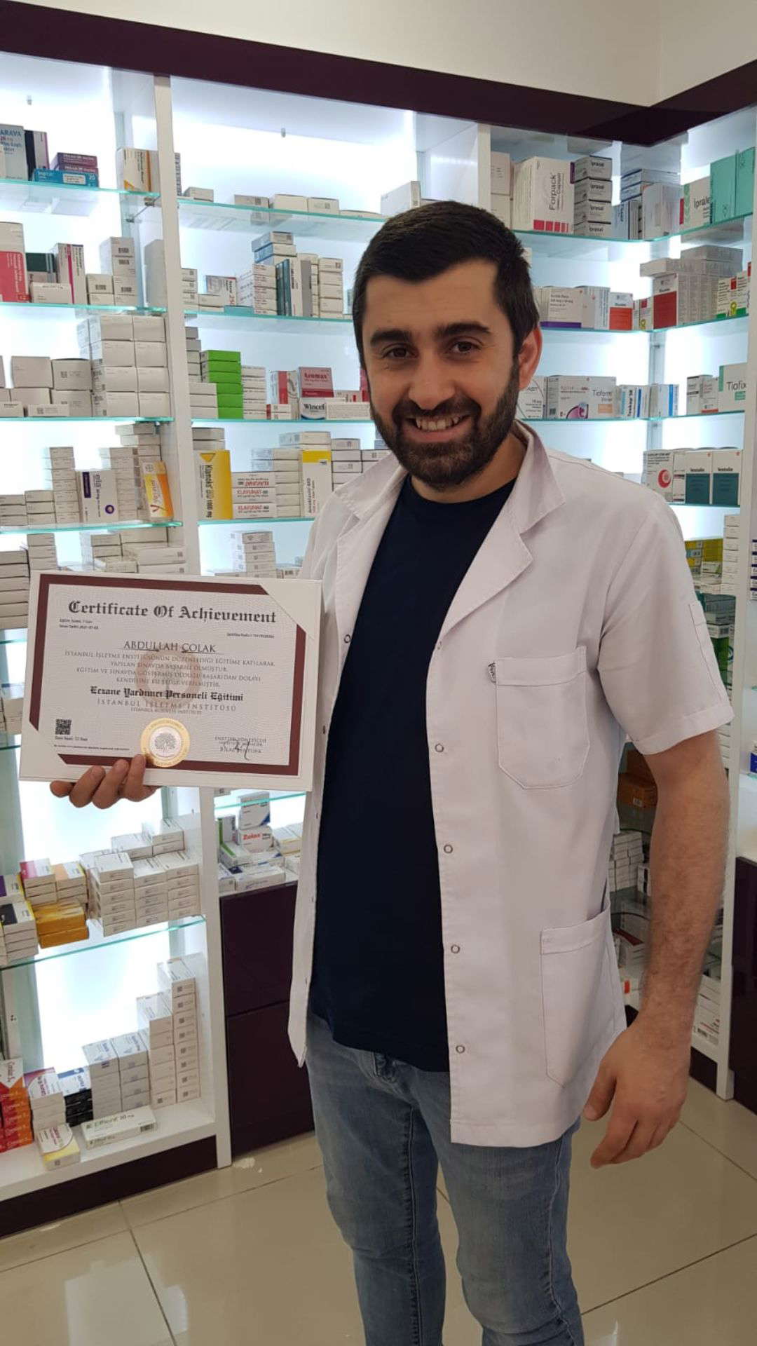 Internationally valid professional certificate sample - EU approved digital and printed certificate example 50